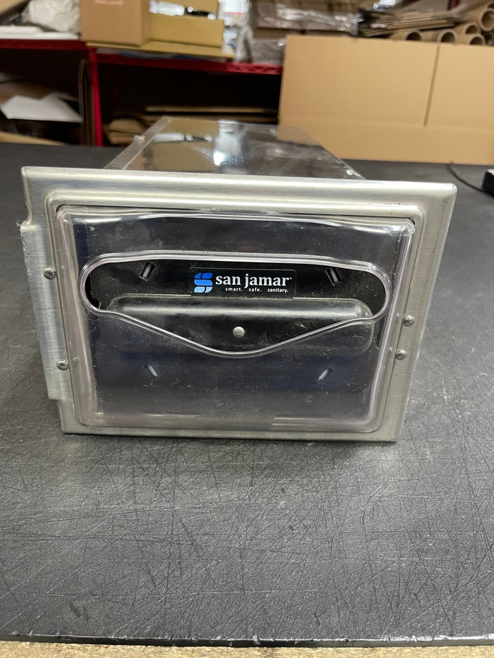 Used San Jamar H2001CLSS In - Counter Fullfold Napkin Dispenser - Falcon Restaurant Supply - 1