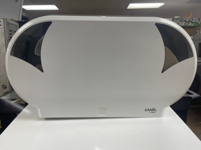 Used Sanis Traditional Double Roll Toilet Paper Dispenser Without Key - Coz - Falcon Restaurant Supply - 1