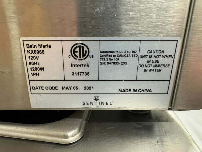 Used Sentinel Full Size Stainless Steel Countertop Food Warmer - 120V