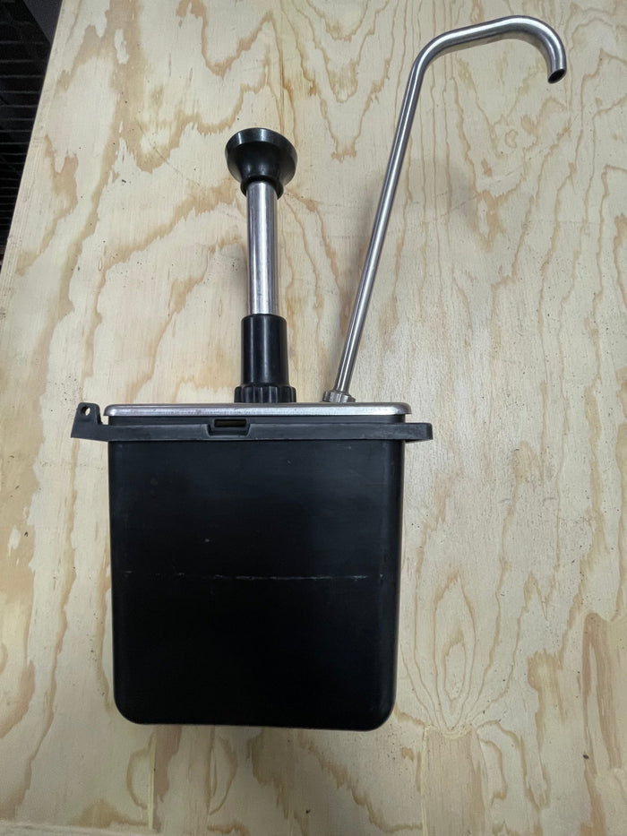 Used Server Products 87249 - 1/9 Stainless Jar Tall Condiment Pump Dispenser - Falcon Restaurant Supply - 4