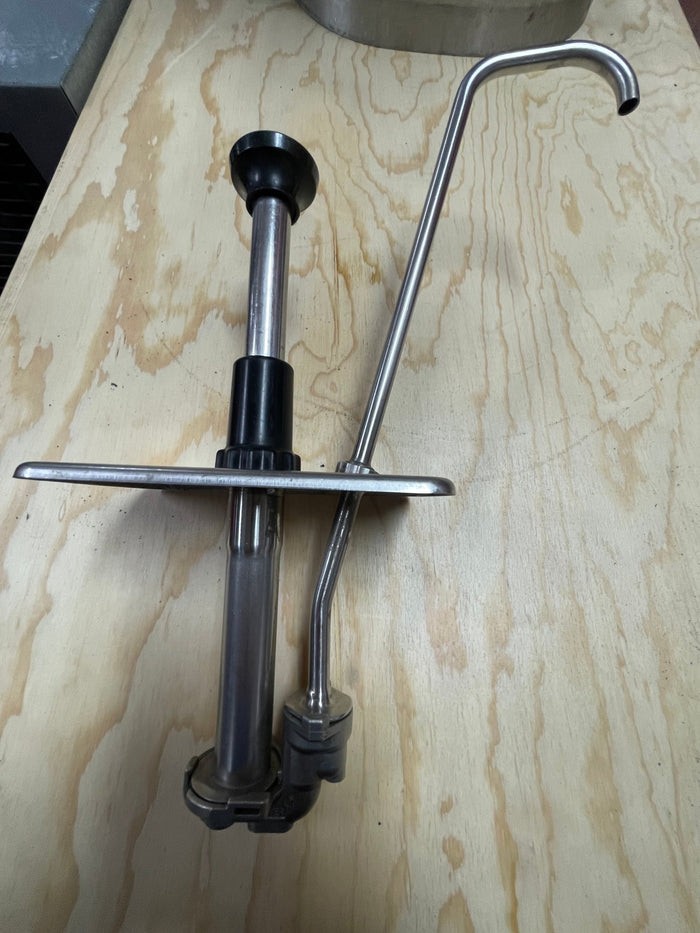 Used Server Products 87249 - 1/9 Stainless Jar Tall Condiment Pump Dispenser - Falcon Restaurant Supply - 5