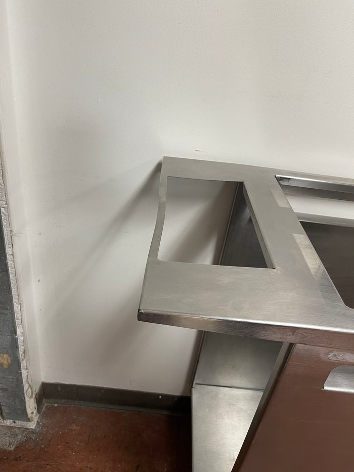Used Stainless Steel Mobile Breading Station on Casters - FG8 - SS397