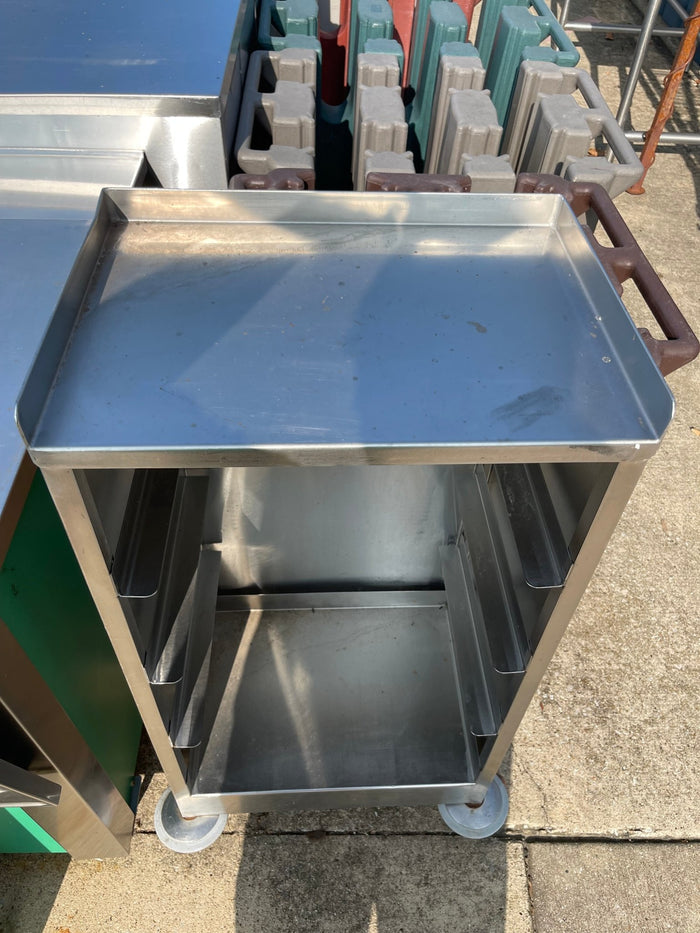 Used Stainless Steel Tray Serving Cart - SS50 - Falcon Restaurant Supply - 2