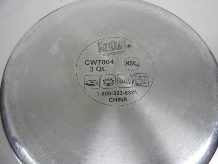 Used Tablecraft CW7004 3qt Tri Ply Sauce Pan w/ Loop Handles - Falcon Restaurant Supply - 5
