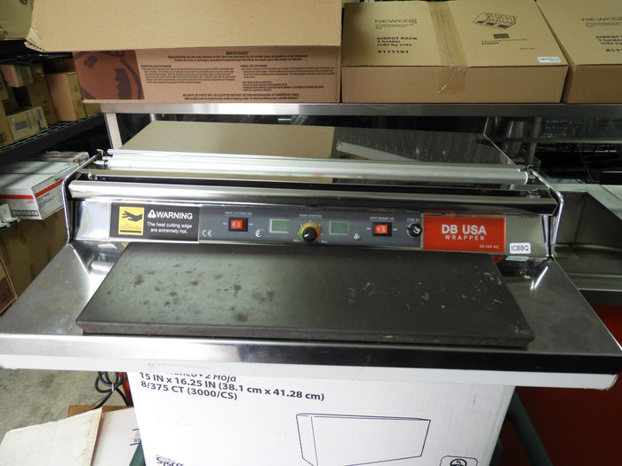 Used VisionTechShop CW - 500E Hand Wrapping Machine Film Wrapper for Food Packaging - Falcon Restaurant Supply - 1