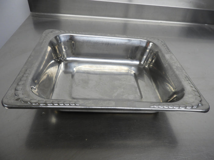 Used Vollrath 8230720 Miramar 3.4Qt Rectangular Decorative 1/2 Size Food Pan - Falcon Restaurant Supply - 3