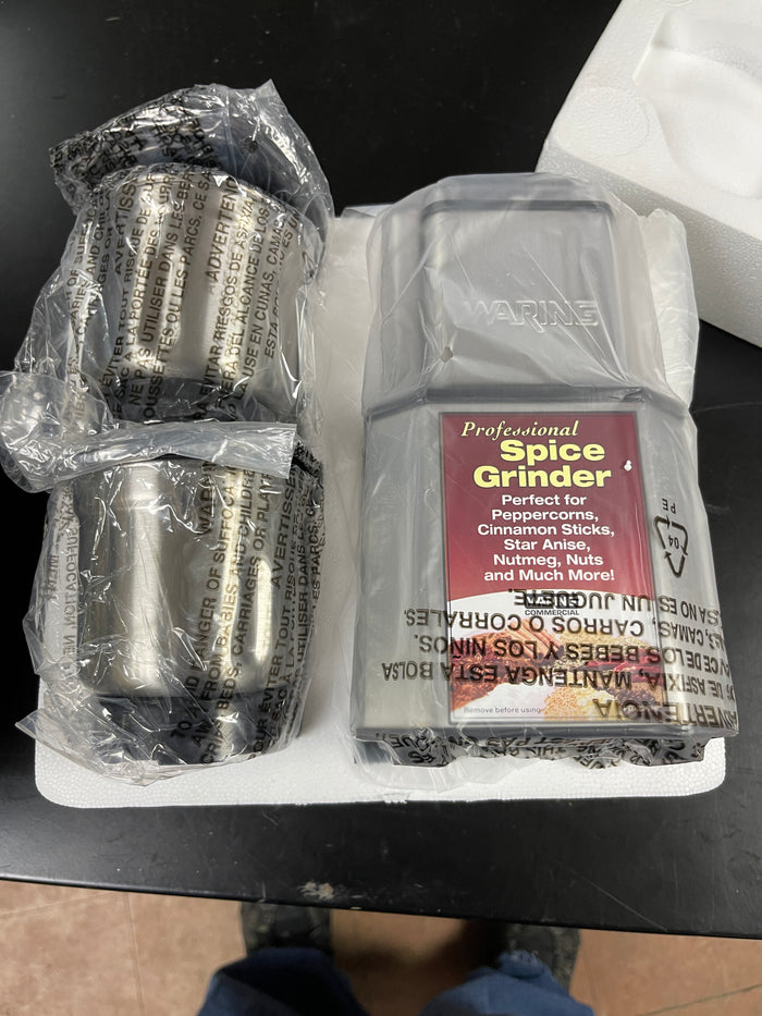 Used Waring WSG30 1.5 Cup Stainless Commercial Spice Grinder - 120V - TH2
