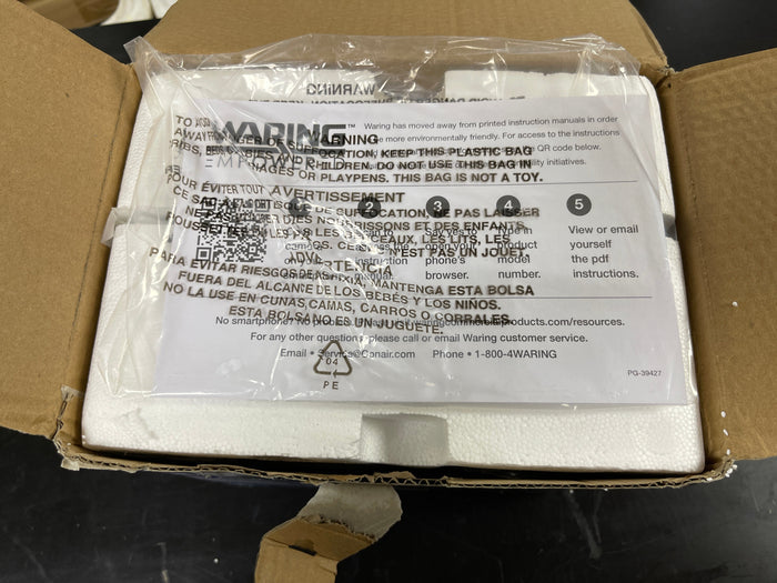 Used Waring WSG30 1.5 Cup Stainless Commercial Spice Grinder - 120V - TH2