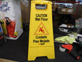 Used Winco WCS - 25 Caution Wet Floor Sign 25" x 12" C IP - Falcon Restaurant Supply - 1