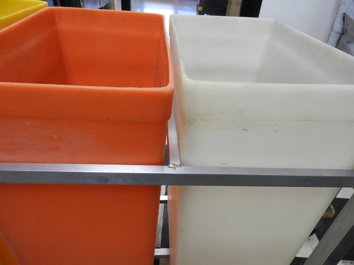Used Winholt 148PIB 30 Gallon / 480 Cup Mobile Triple Ingredient Plastic Bins without Lids - Falcon Restaurant Supply - 7