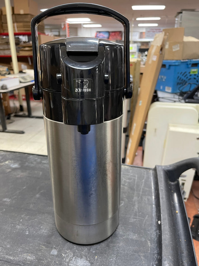 Used Zojirushi SR - AG30 3 Liter Stainless Steel Lined Coffee Air Pot Server - Falcon Restaurant Supply - 1
