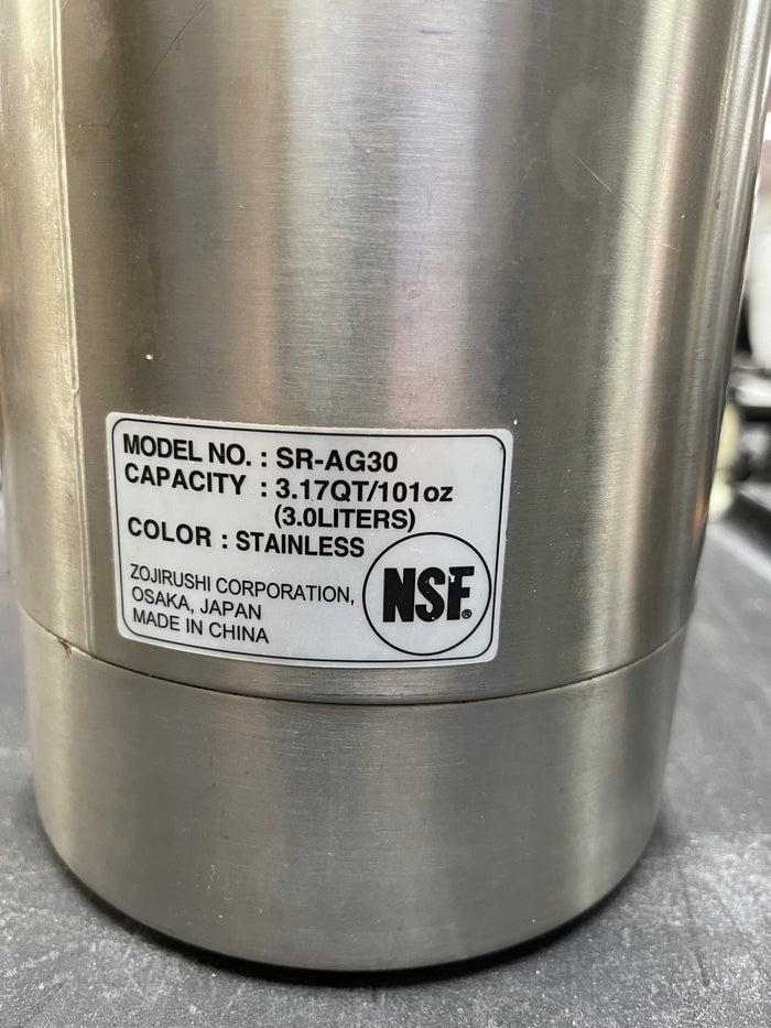 Used Zojirushi SR - AG30 3 Liter Stainless Steel Lined Coffee Air Pot Server - Falcon Restaurant Supply - 5