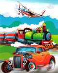 Παιδική Μοκέτα Vehicles  σε 3 Διαστάσεις-120x160cm