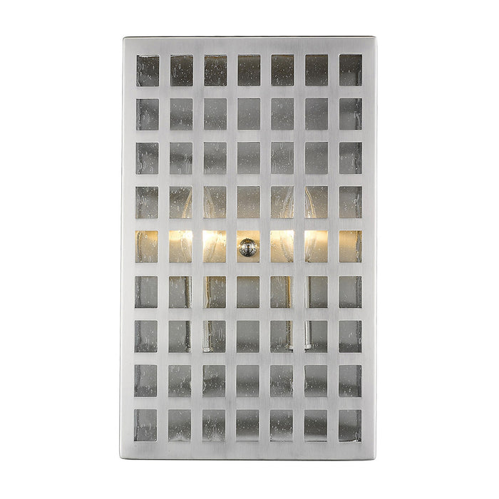 White And Clear Two Light Seeded Dimmable Outdoor Hanging Lights With White And Clear Shades