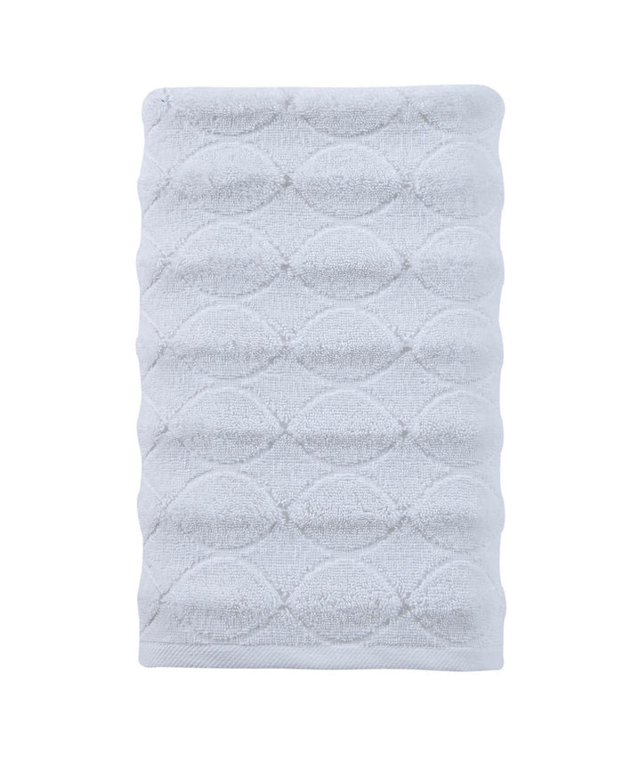 White Jacquard Turkish Cotton 27" X 54" Bath Towel