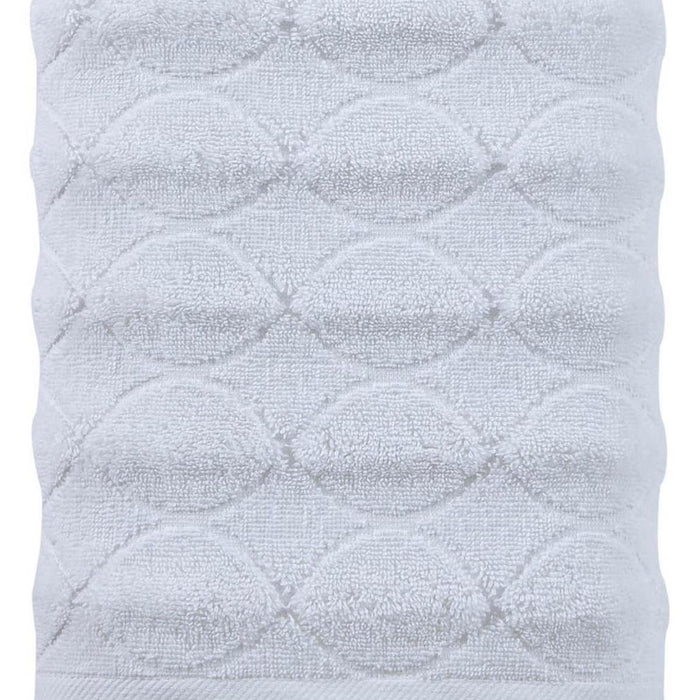 White Jacquard Turkish Cotton 27" X 54" Bath Towel