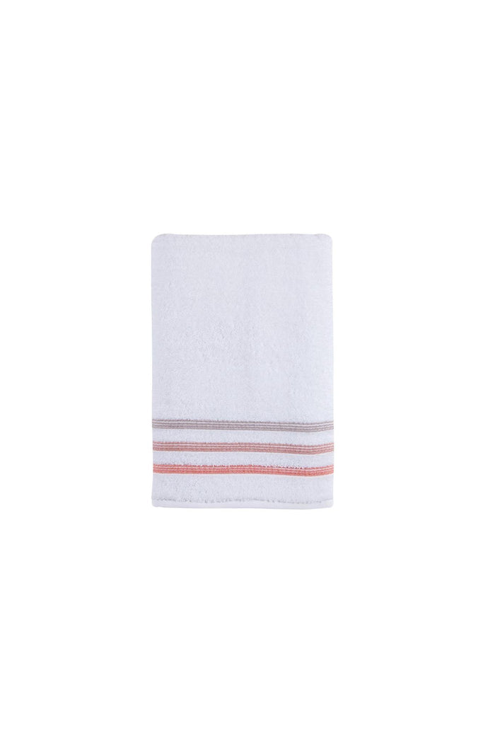White Striped Turkish Cotton 27" X 54" Bath Towel