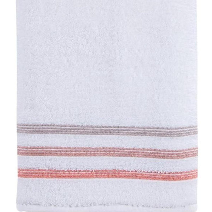 White Striped Turkish Cotton 27" X 54" Bath Towel