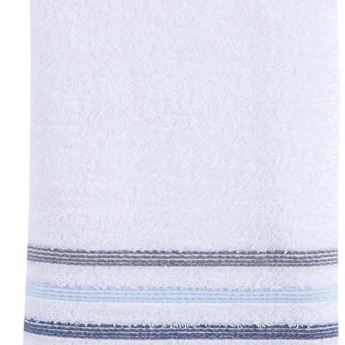 White Striped Turkish Cotton 27" X 54" Bath Towel