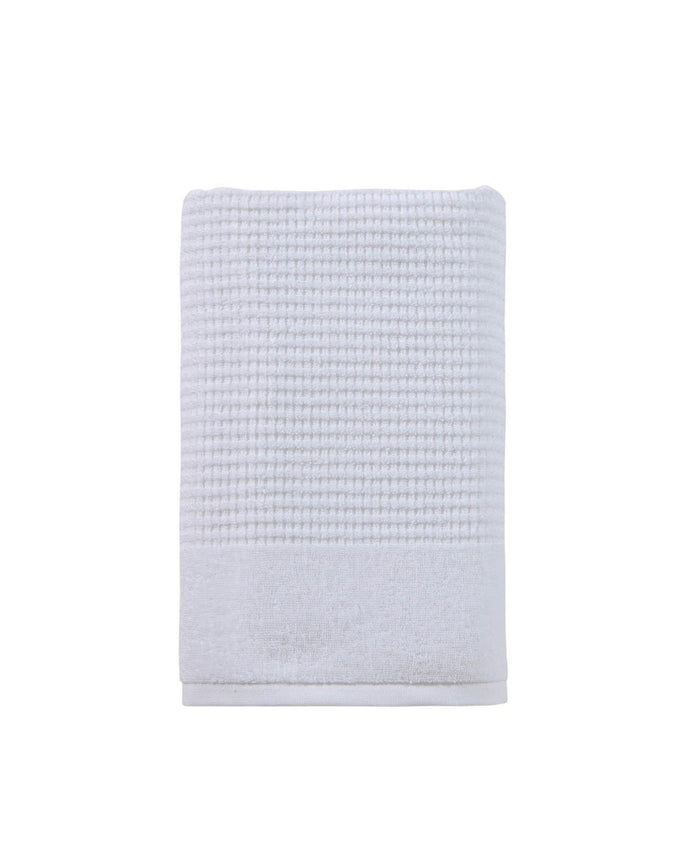 White Turkish Cotton 27" X 54" Checkered Bath Towel