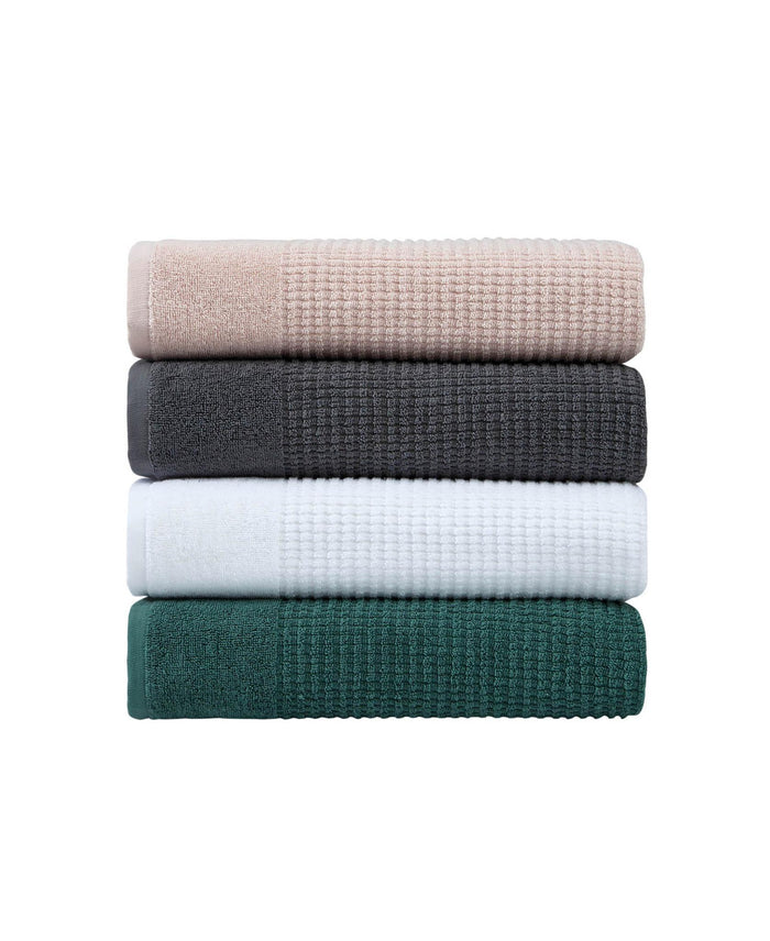 White Turkish Cotton 27" X 54" Checkered Bath Towel