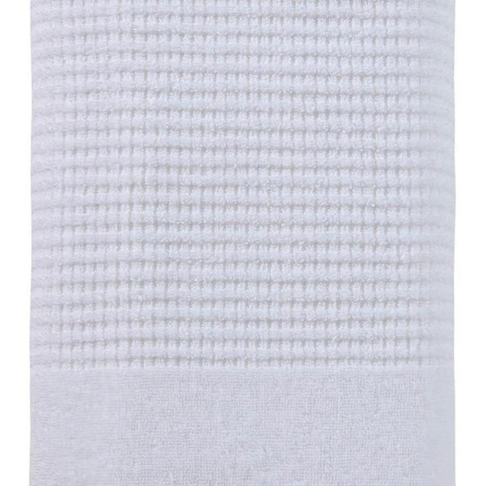 White Turkish Cotton 27" X 54" Checkered Bath Towel