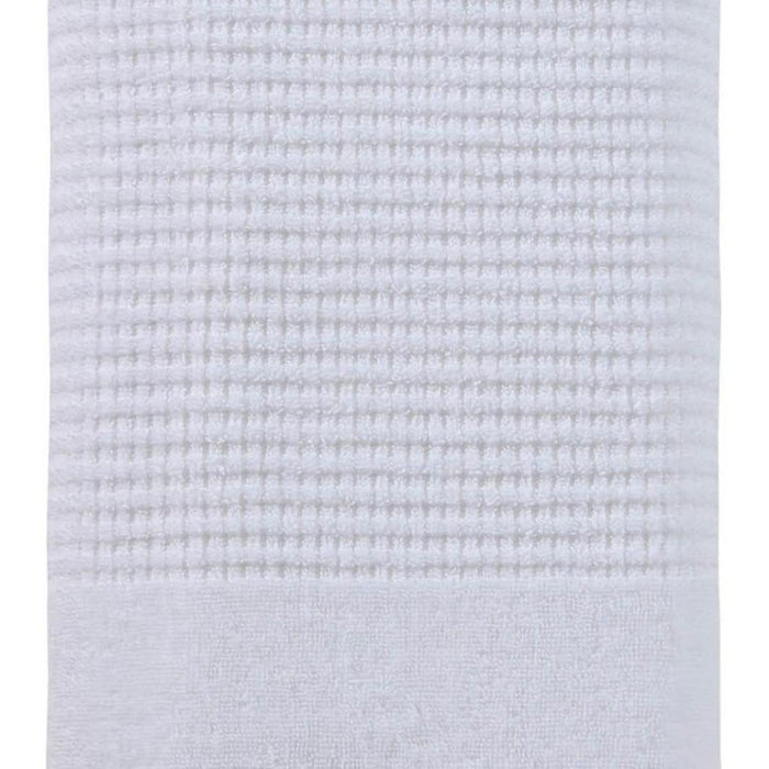 White Turkish Cotton 27" X 54" Checkered Bath Towel
