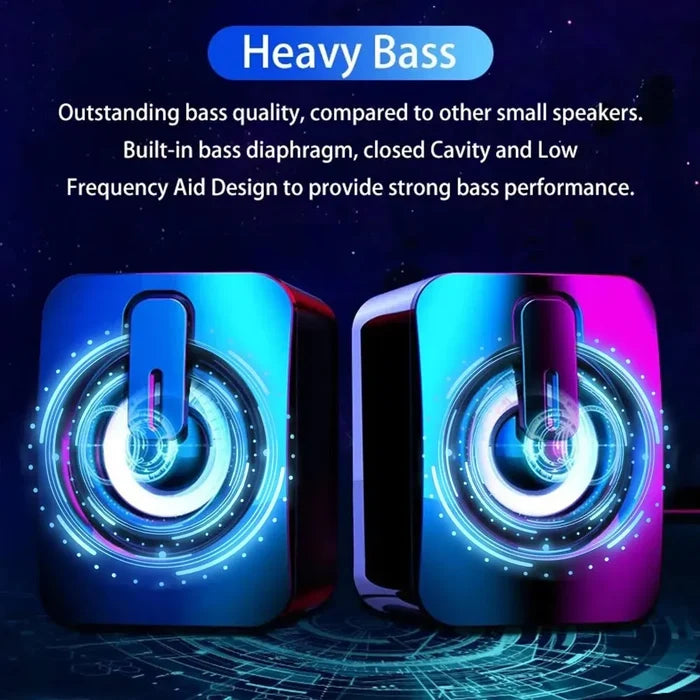 Try Wired HIFI Computer Speakers for clear stereo sound & enjoy USB connectivity with a built-in microphone for your desktop setup.